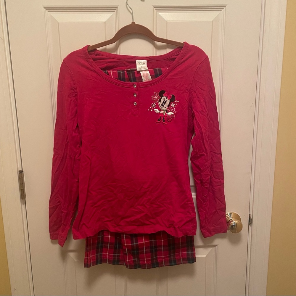 Disney Store Minnie Mouse Christmas Pajamas Size M